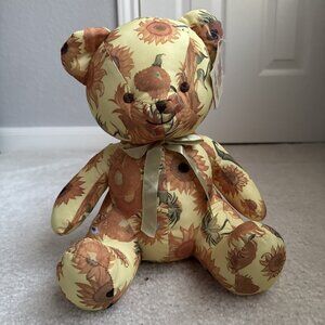 Van Gogh Sunflower Stuffed Teddy Bear - The Art Institute Of Chicago 11 Inches